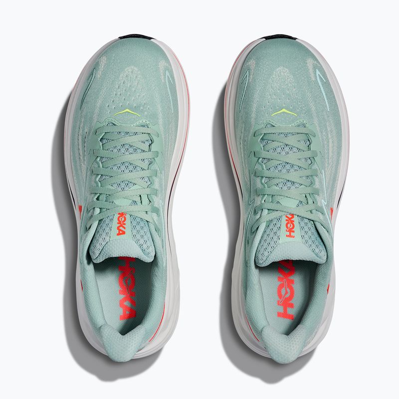 Кросівки для бігу чоловічі HOKA Clifton 10 Wide sage/neon flame 7