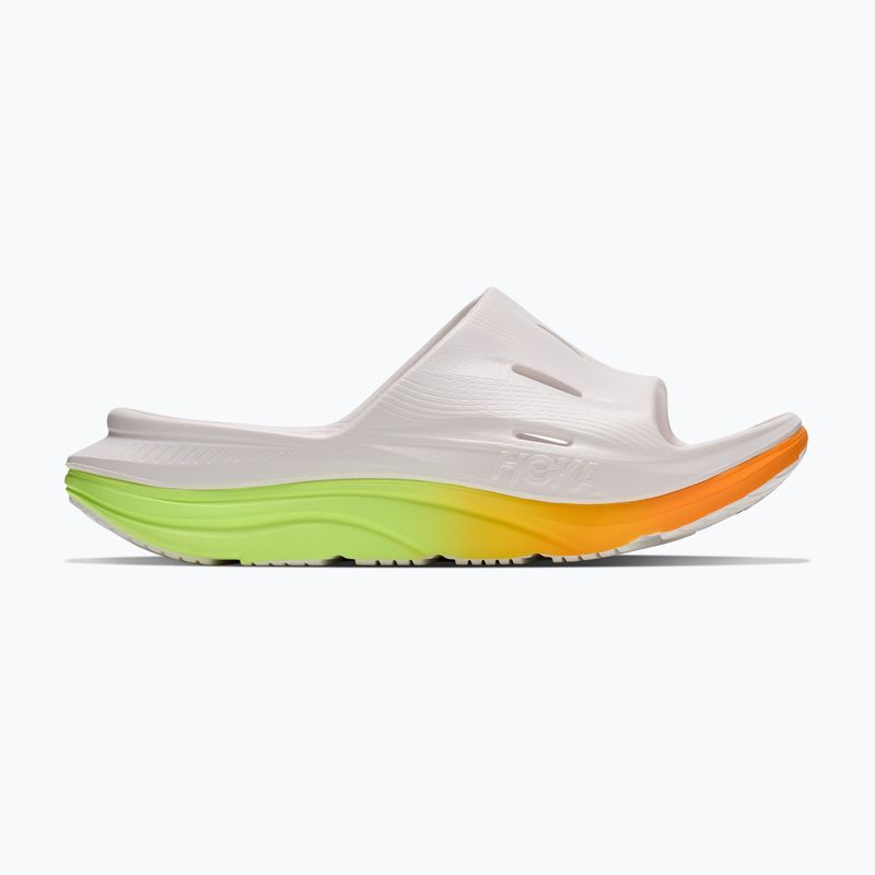 Шльопанці HOKA Ora Recovery Slide 3 white/neon yuzu 2
