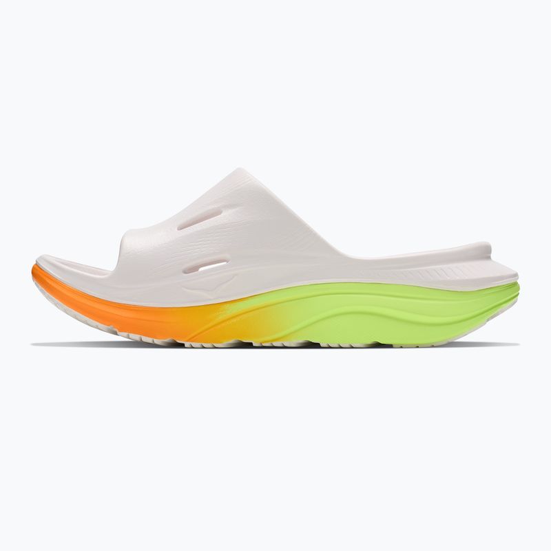 Шльопанці HOKA Ora Recovery Slide 3 white/neon yuzu 3