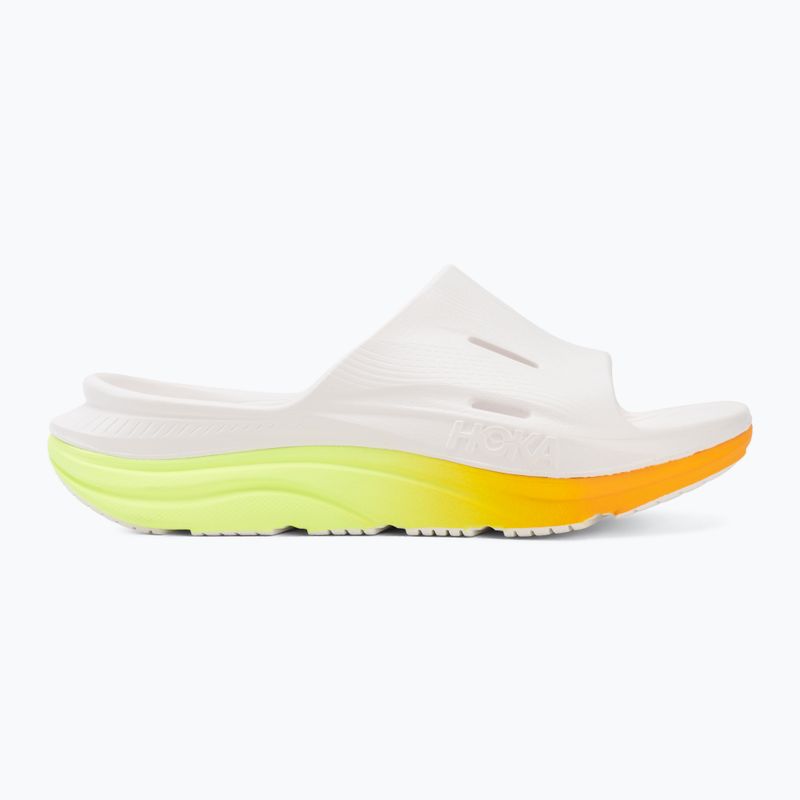Шльопанці HOKA Ora Recovery Slide 3 white/neon yuzu 2