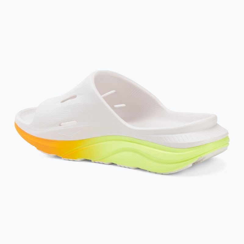 Шльопанці HOKA Ora Recovery Slide 3 white/neon yuzu 3