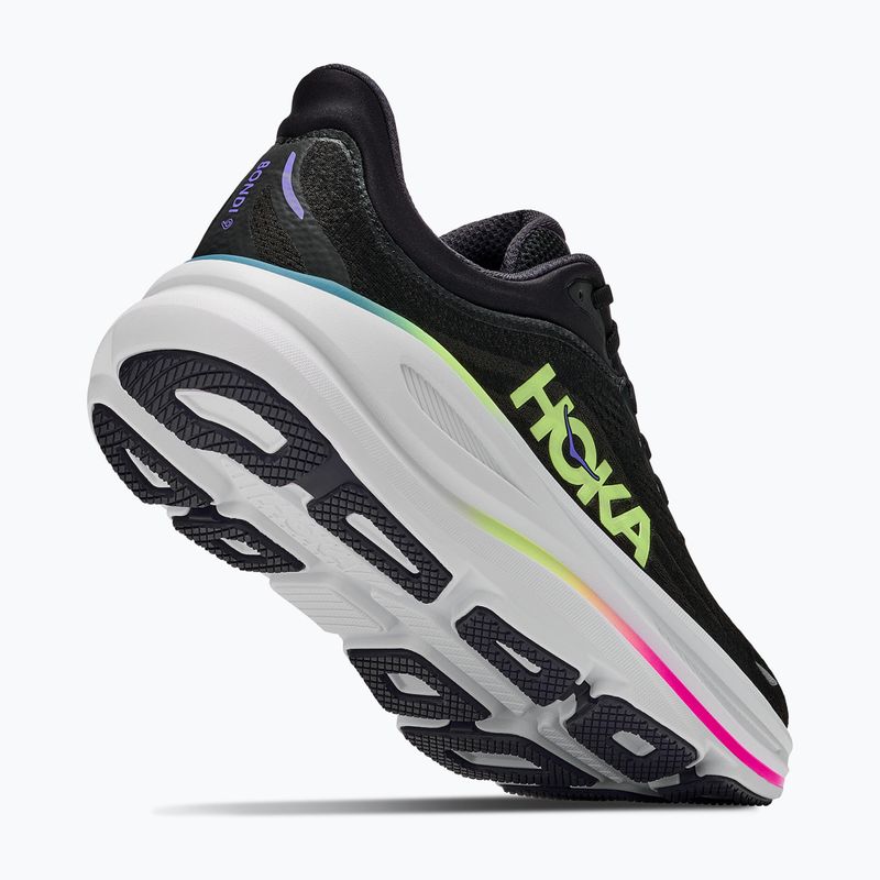 Кросівки для бігу чоловічі HOKA Bondi 9 black/neon yuzu 3