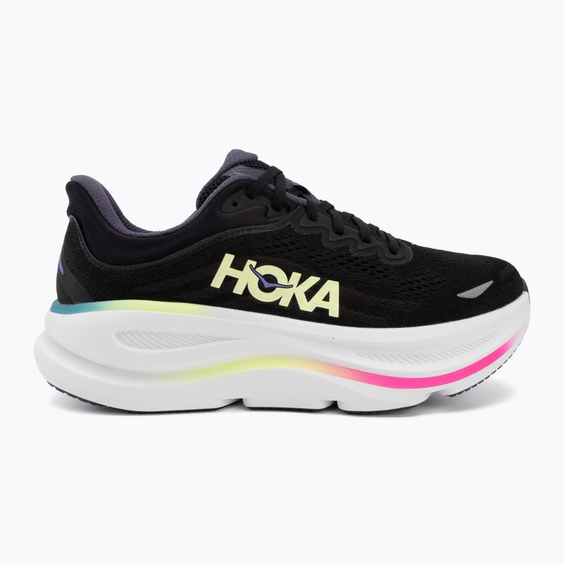 Кросівки для бігу чоловічі HOKA Bondi 9 black/neon yuzu 2