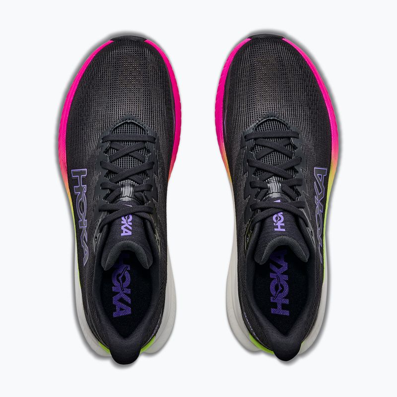 Кросівки для бігу чоловічі HOKA Mach X 3 black/neon nebula 8