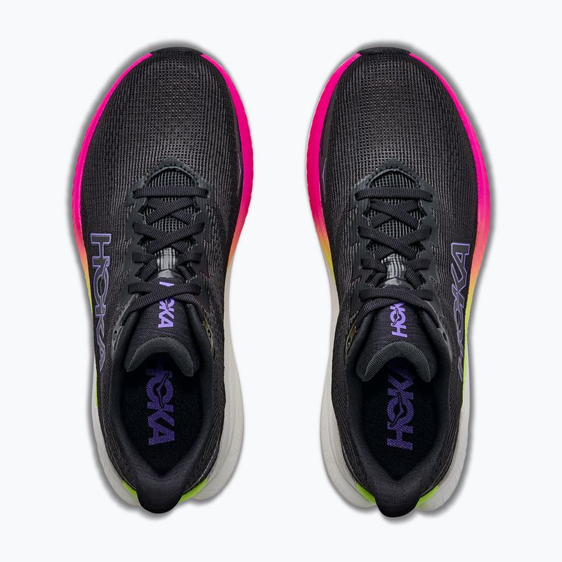 Кросівки для бігу жіночі HOKA Mach X 3 black/neon nebula 8