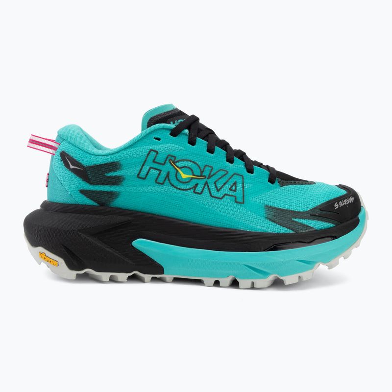 Кросівки для бігу жіночі HOKA Mafate 5 black/electric aqua 2