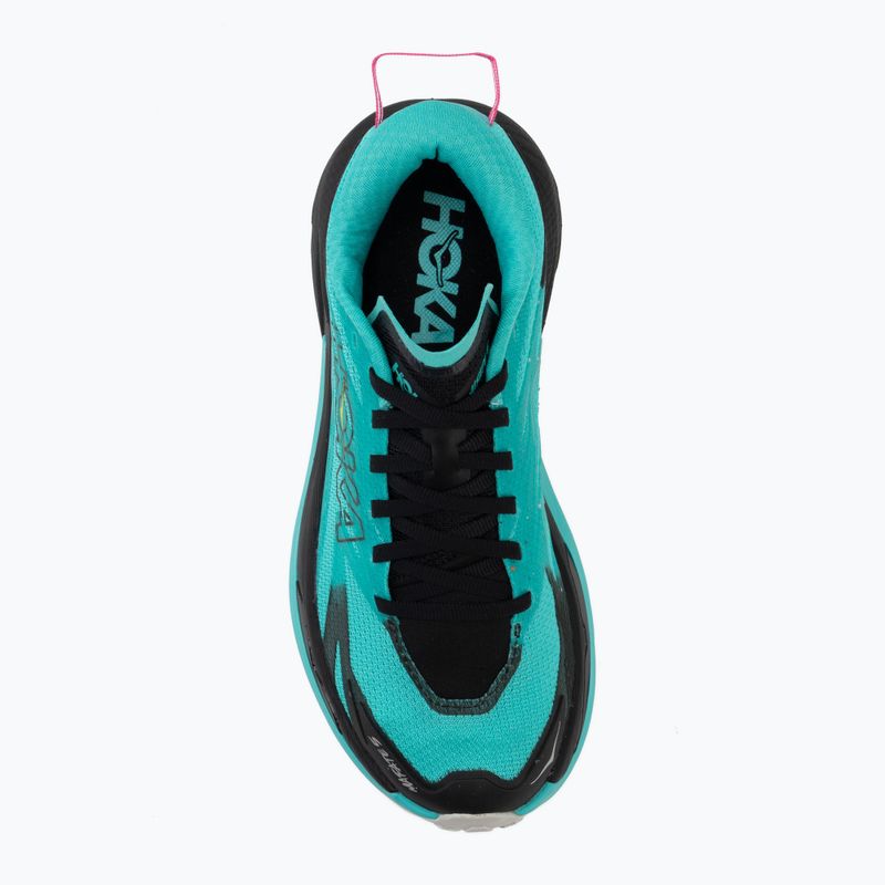 Кросівки для бігу жіночі HOKA Mafate 5 black/electric aqua 5