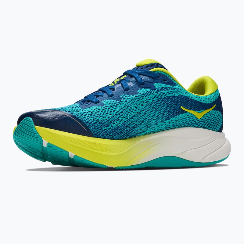Кросівки для бігу дитячі HOKA Rincon 4 electric aqua/neon hoka citrus 4