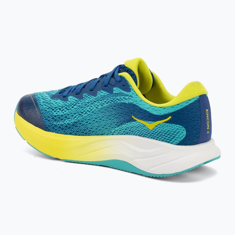 Кросівки для бігу дитячі HOKA Rincon 4 electric aqua/neon hoka citrus 3