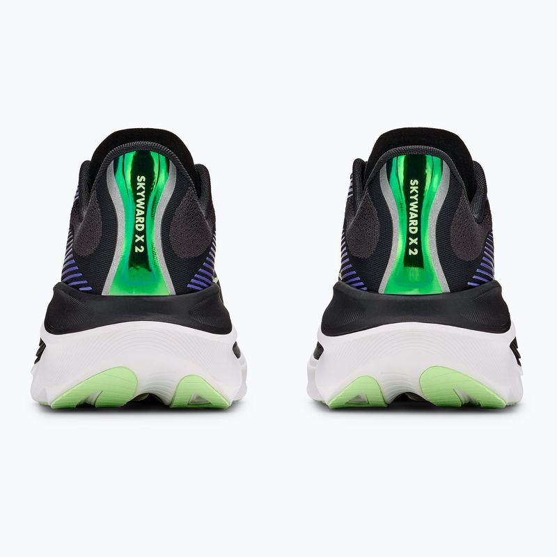 Кросівки для бігу чоловічі HOKA Skyward X 2 carbon black/neon nebula 6