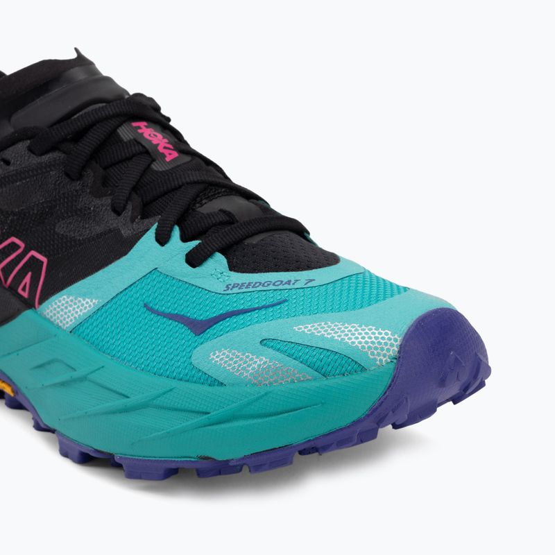 Кросівки для бігу жіночі HOKA Speedgoat 7 black/electric aqua 7