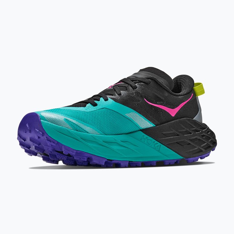 Кросівки для бігу жіночі HOKA Speedgoat 7 black/electric aqua 4