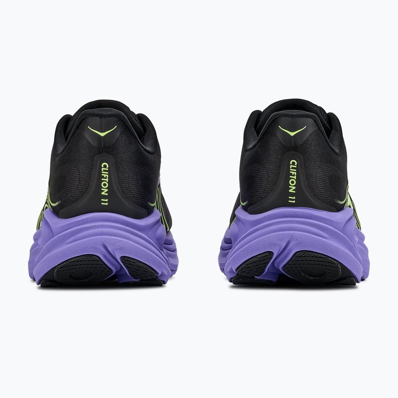 Кросівки для бігу чоловічі Hoka Clifton 11 black/neon yuzu 4
