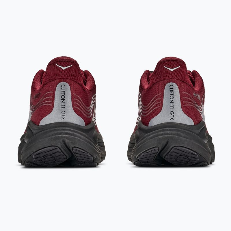 Кросівки для бігу чоловічі HOKA Clifton 11 GTX varsity burgundy/carbon black 6