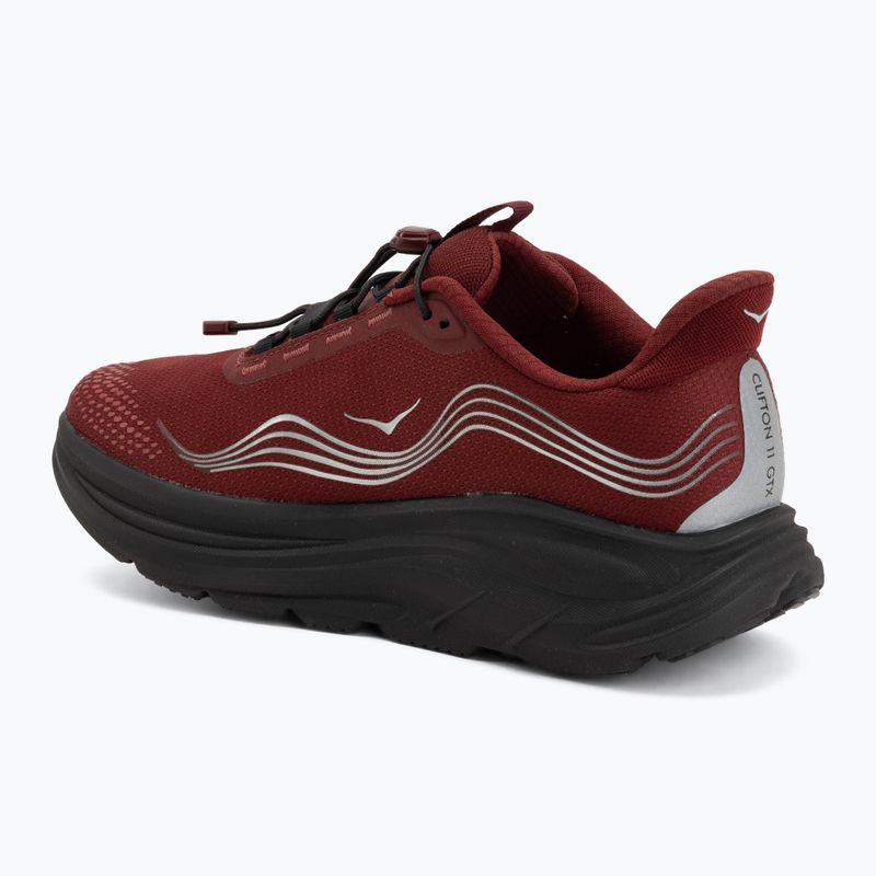 Кросівки для бігу чоловічі HOKA Clifton 11 GTX varsity burgundy/carbon black 3