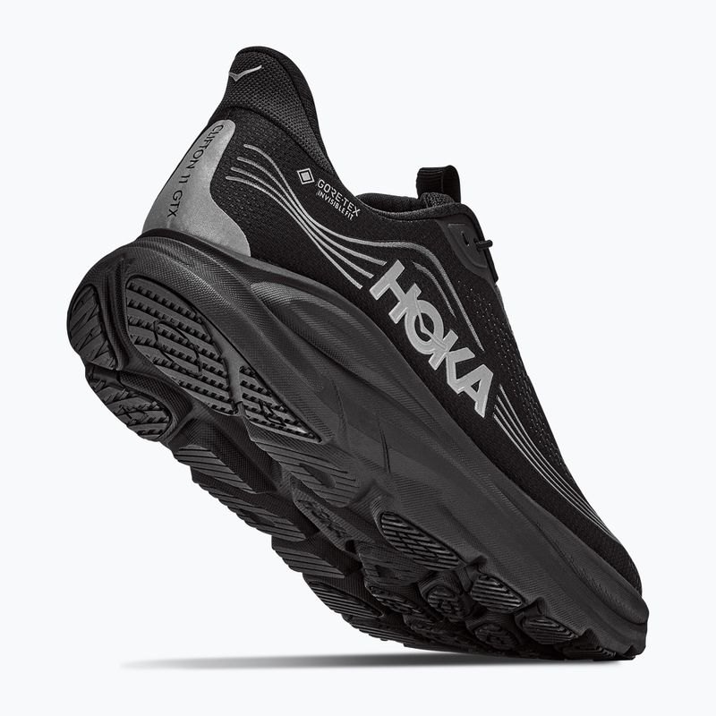 Кросівки для бігу жіночі HOKA Clifton 11 GTX black/black 3