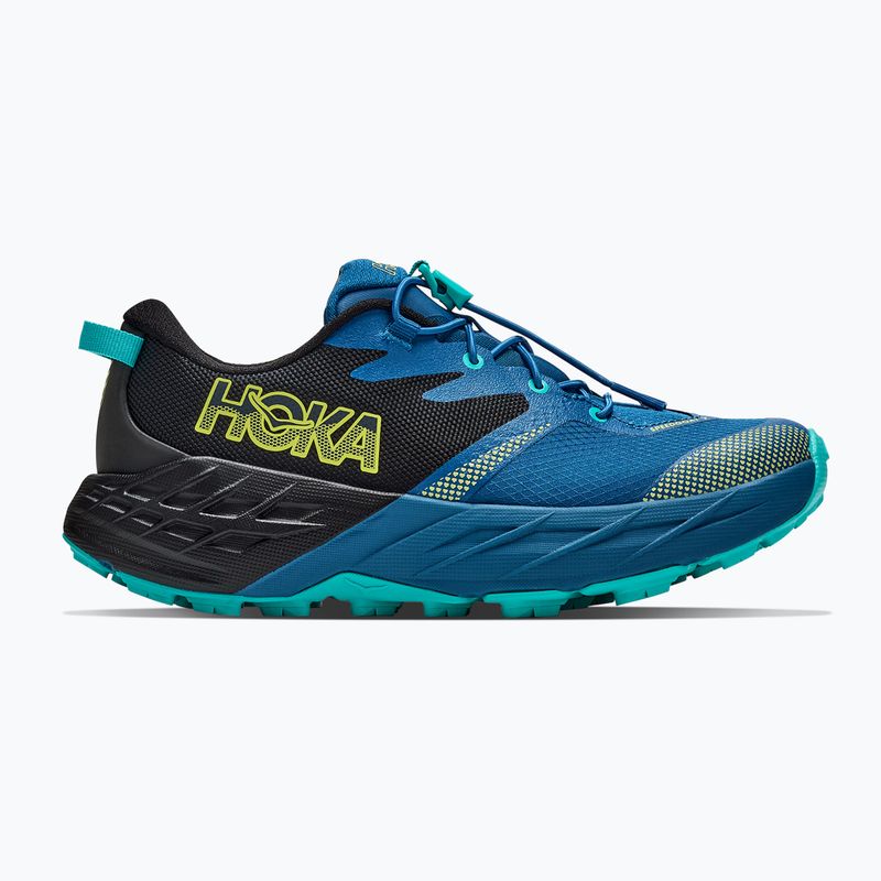 Кросівки для бігу дитячі HOKA Speedgoat 7 black/night glow blue 2