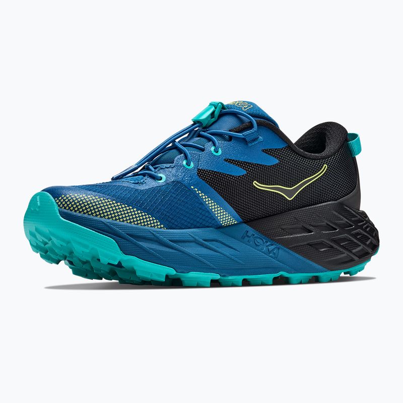 Кросівки для бігу дитячі HOKA Speedgoat 7 black/night glow blue 4