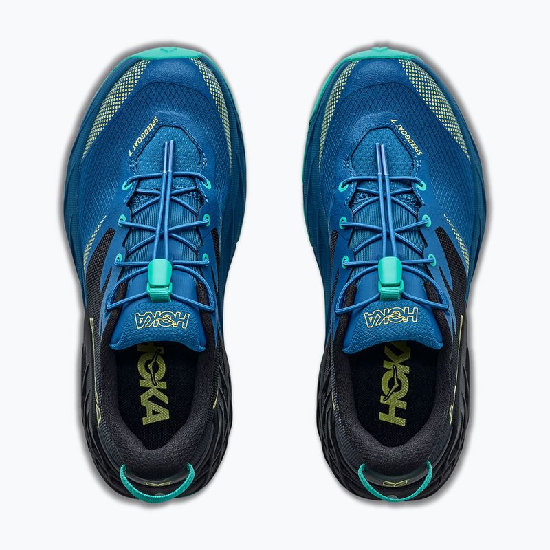 Кросівки для бігу дитячі HOKA Speedgoat 7 black/night glow blue 8