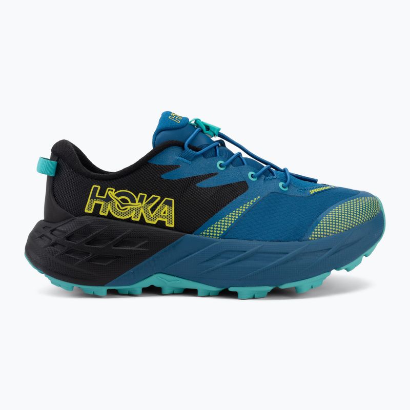 Кросівки для бігу дитячі HOKA Speedgoat 7 black/night glow blue 2
