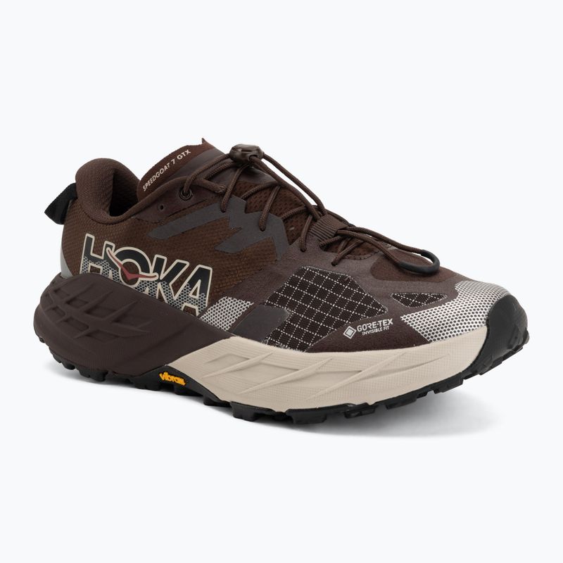 Кросівки для бігу чоловічі HOKA Speedgoat 7 GTX Wide spiced chocolate/river rock grey