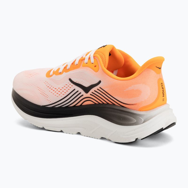 Кросівки для бігу чоловічі HOKA Clifton 11 Wide neon tangerine/frost 3