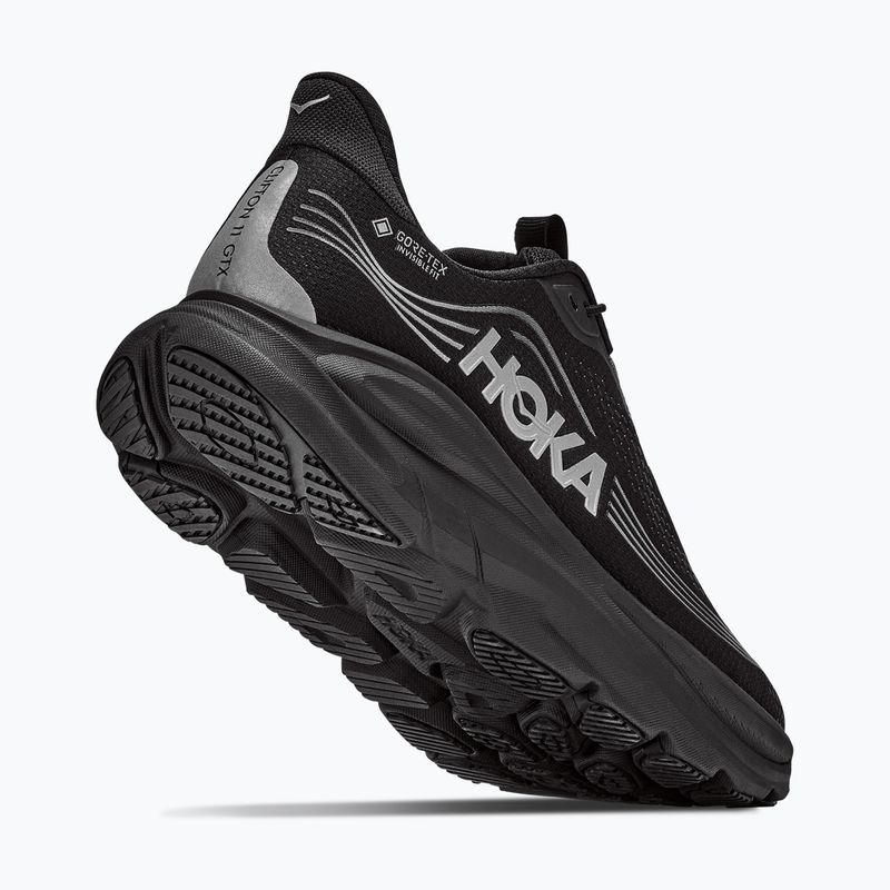 Кросівки для бігу чоловічі HOKA Clifton 11 GTX Wide black/black 5