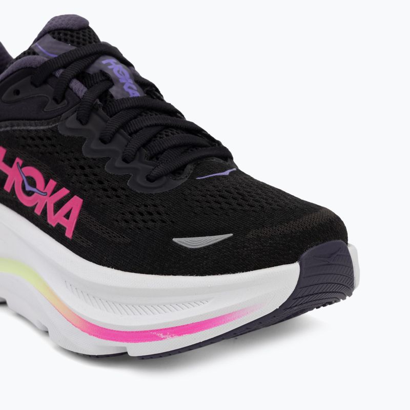 Кросівки для бігу жіночі HOKA Bondi 9 black/neon dragonfruit 7