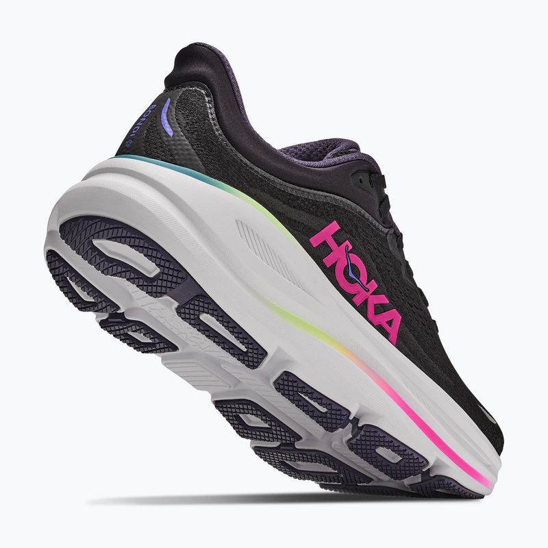 Кросівки для бігу жіночі HOKA Bondi 9 black/neon dragonfruit 3