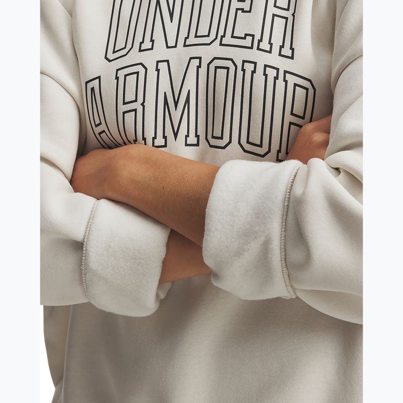 Кофта жіноча Under Armour Rival Fleece Varsity Crew summit white/black 4