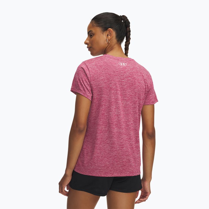 Жіноча тренувальна футболка Under Armour Tech Twist fuchsia dusk/white 2