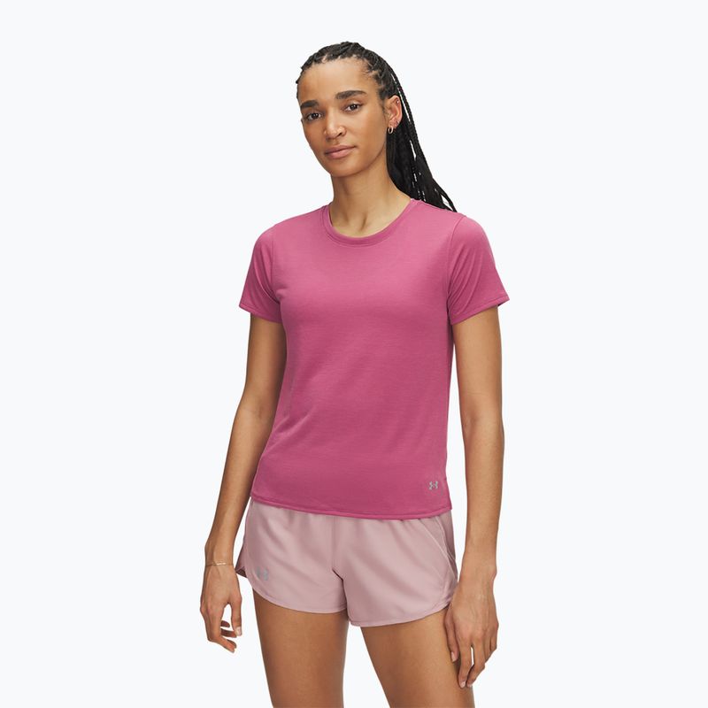 Футболка для бігу жіноча Under Armour Launch fuchsia dusk/reflective