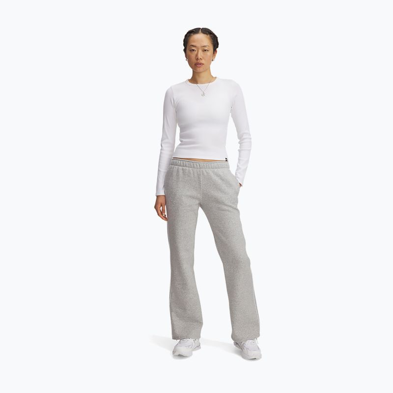 Штани жіночі Under Armour Rival Fleece Piped mod gray light heather white 2