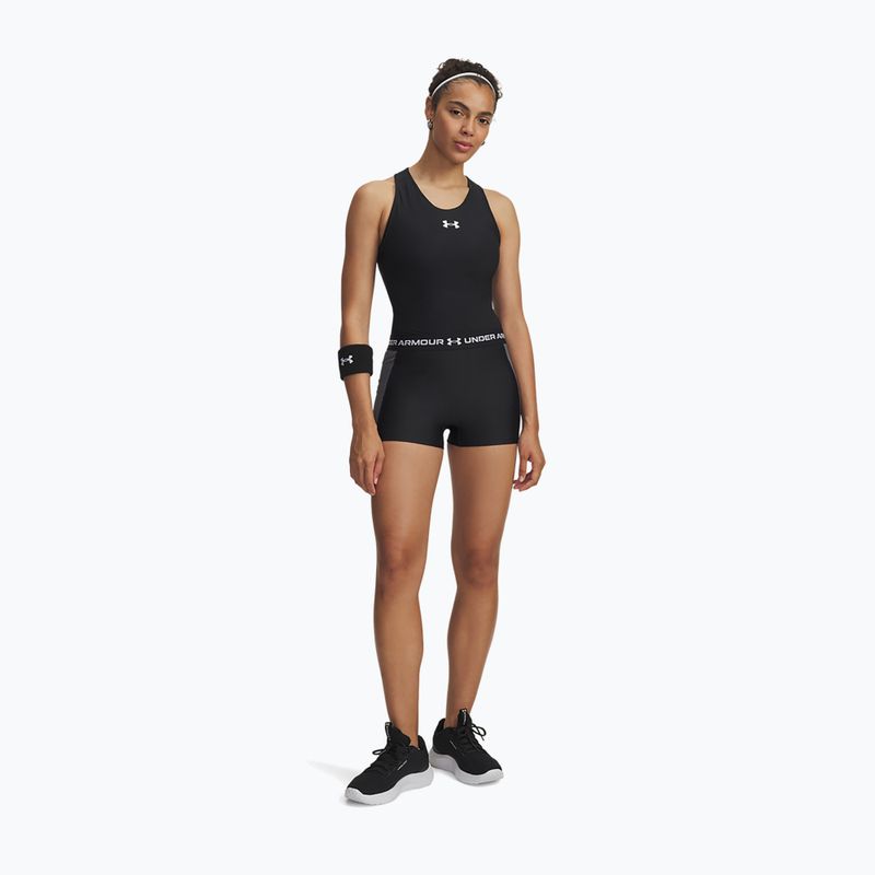 Шорти для тренувань жіночі Under Armour HeatGear Rib Shorty black/castlerock/white 2