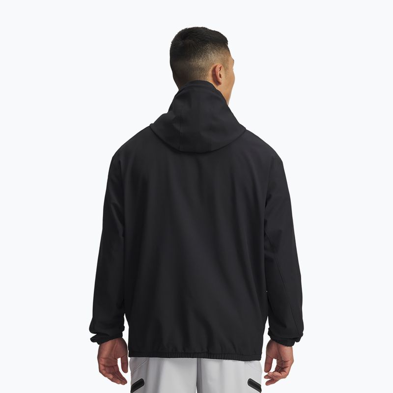 Кофта чоловіча Under Armour Unstoppable Woven Hoodie black/white 2