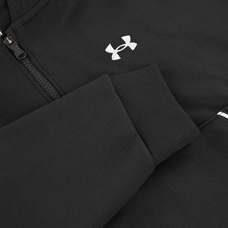 Кофта жіноча Under Armour Rival Fleece Piped HZ Hoodie black/white 5
