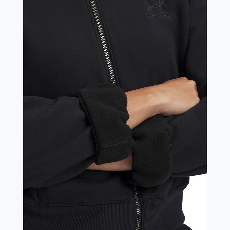 Кофта для тренувань жіноча Under Armour Icon Vida Fleece FZ black/black 3
