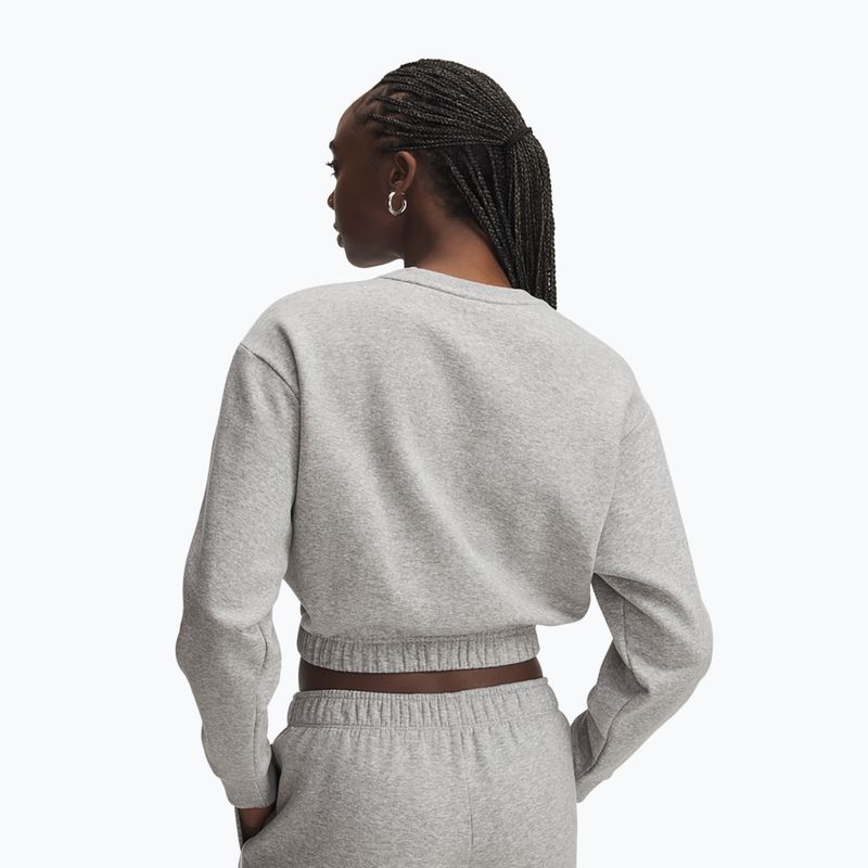 Кофта жіноча Under Armour Rival Fleece Piped Crew mod gray light heather/white 2