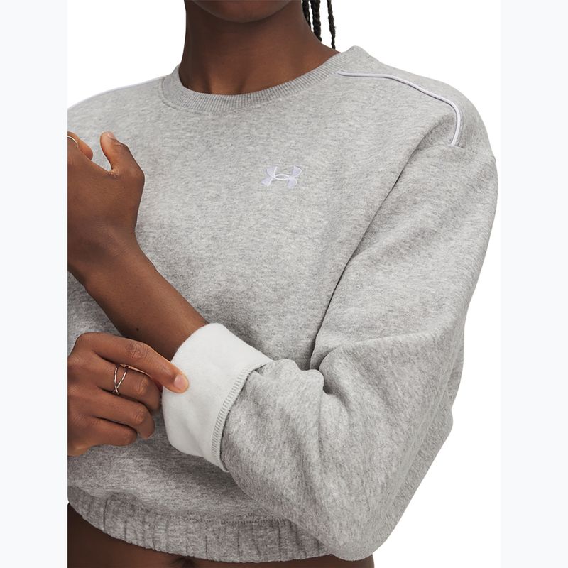Кофта жіноча Under Armour Rival Fleece Piped Crew mod gray light heather/white 3