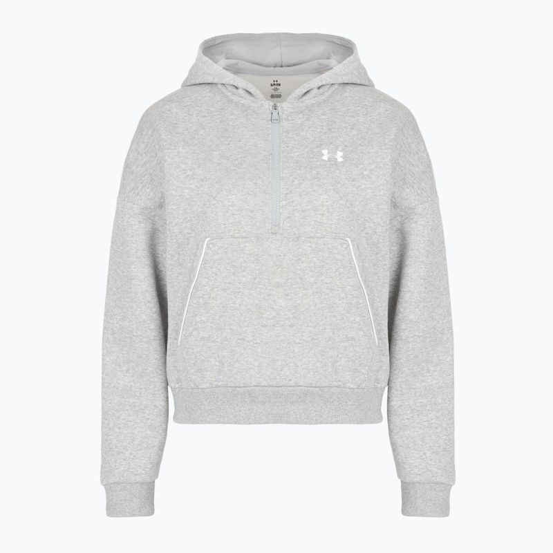 Кофта жіноча Under Armour Rival Fleece Piped HZ Hoodie mod gray light heather/white 3