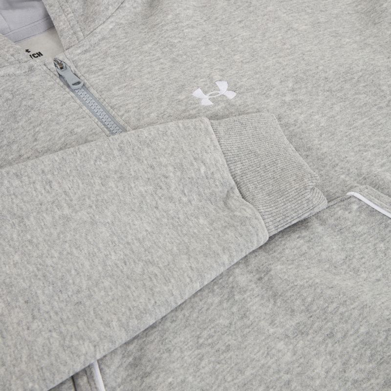 Кофта жіноча Under Armour Rival Fleece Piped HZ Hoodie mod gray light heather/white 6