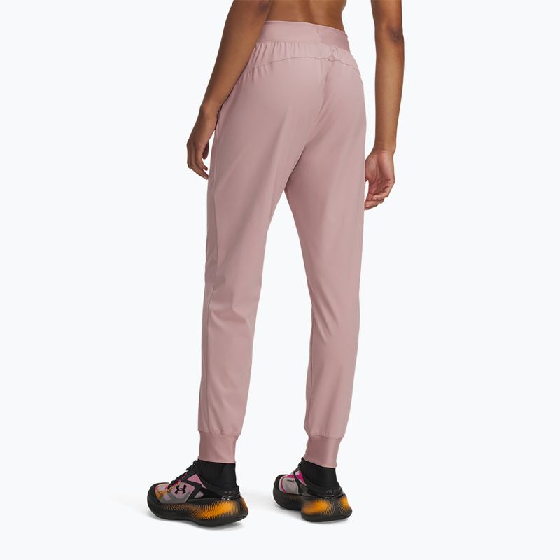Жіночі тренувальні штани Under Armour Sport High Rise Woven tourmaline pink/maroon mist 3