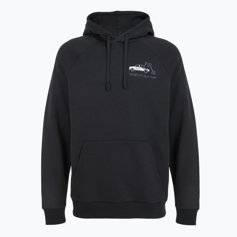 Кофта чоловіча Under Armour Rival Fleece HBR Logo Hoodie black/white 4