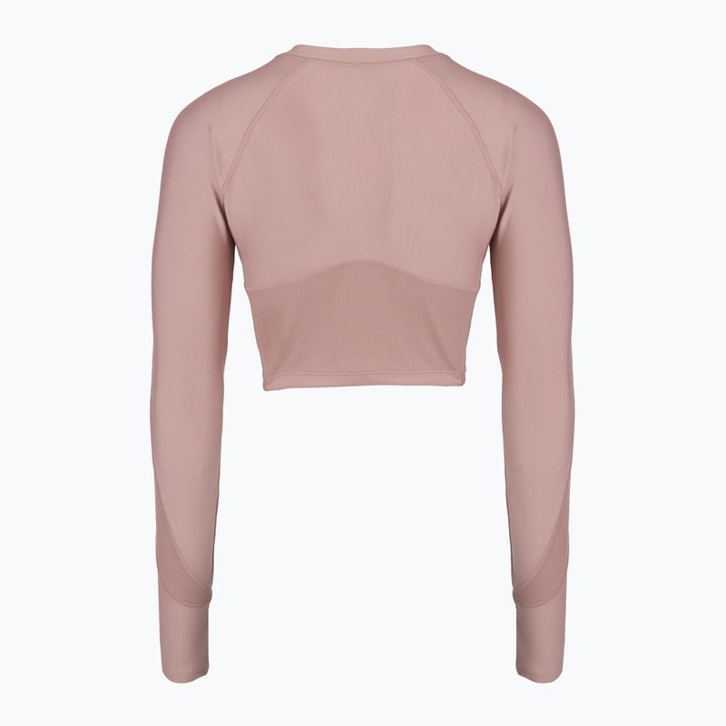 Лонгслів для тренувань жіночий Under Armour HeatGear Rib 1/4 Zip tourmaline pink/tourmaline pink/white 2