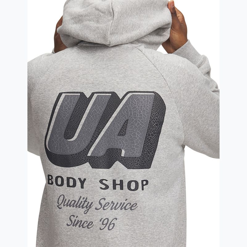 Кофта чоловіча Under Armour Rival Fleece HBR Logo Hoodie mod gray light heather/castlerock 3