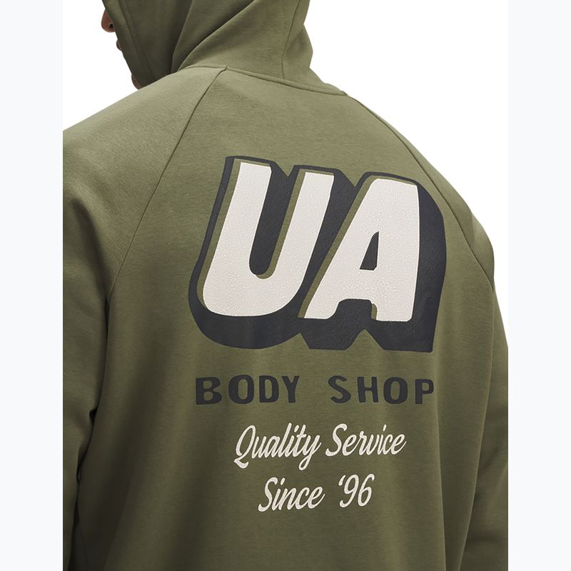 Кофта чоловіча Under Armour Rival Fleece HBR Logo Hoodie marine od green/stone 3