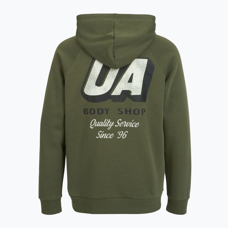 Кофта чоловіча Under Armour Rival Fleece HBR Logo Hoodie marine od green/stone 5