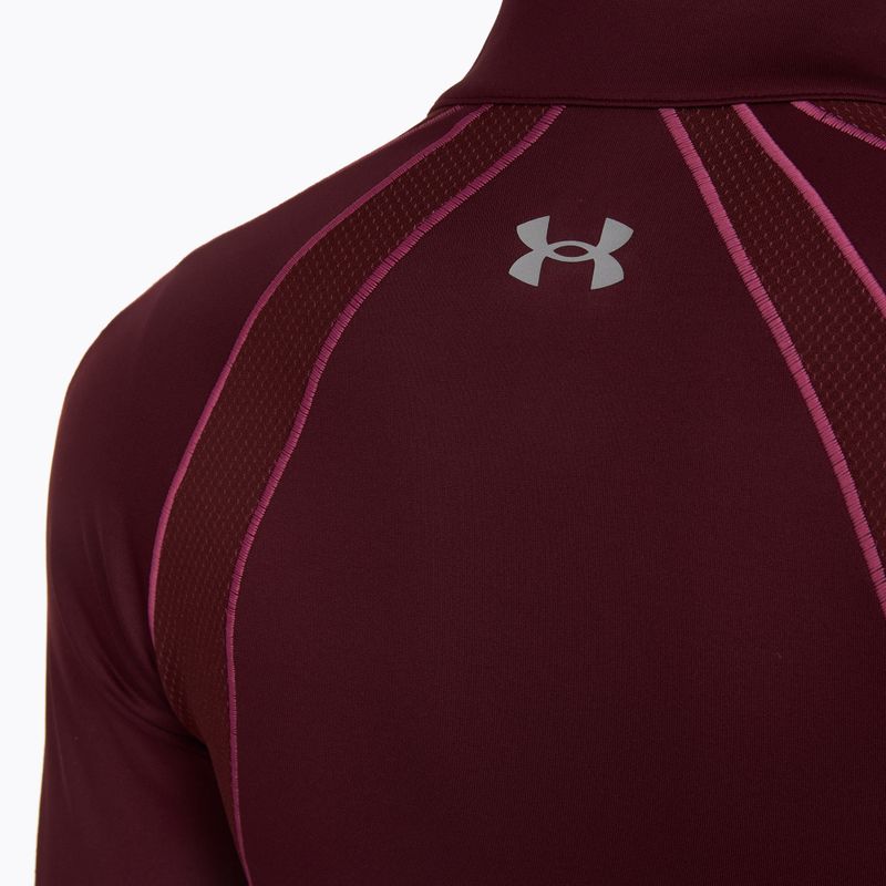 Футболка жіноча Under Armour ColdGear Textured 1/2 Zip dark maroon/fuchsia dusk/metallic silver 4
