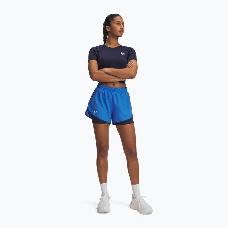Жіночі шорти для бігу Under Armour Fly By 2in1 Blue Atlantis/Washed Navy/Reflective 2
