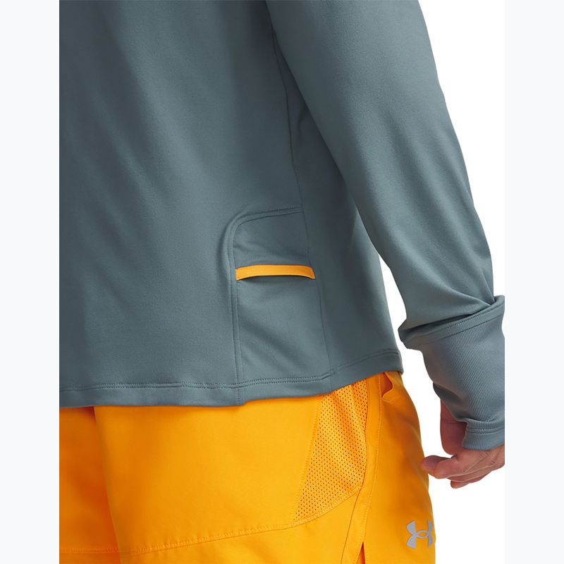 Лонгслів для бігу чоловічий Under Armour Launch Pro 1/4 Zip jasper blue/reflective 3
